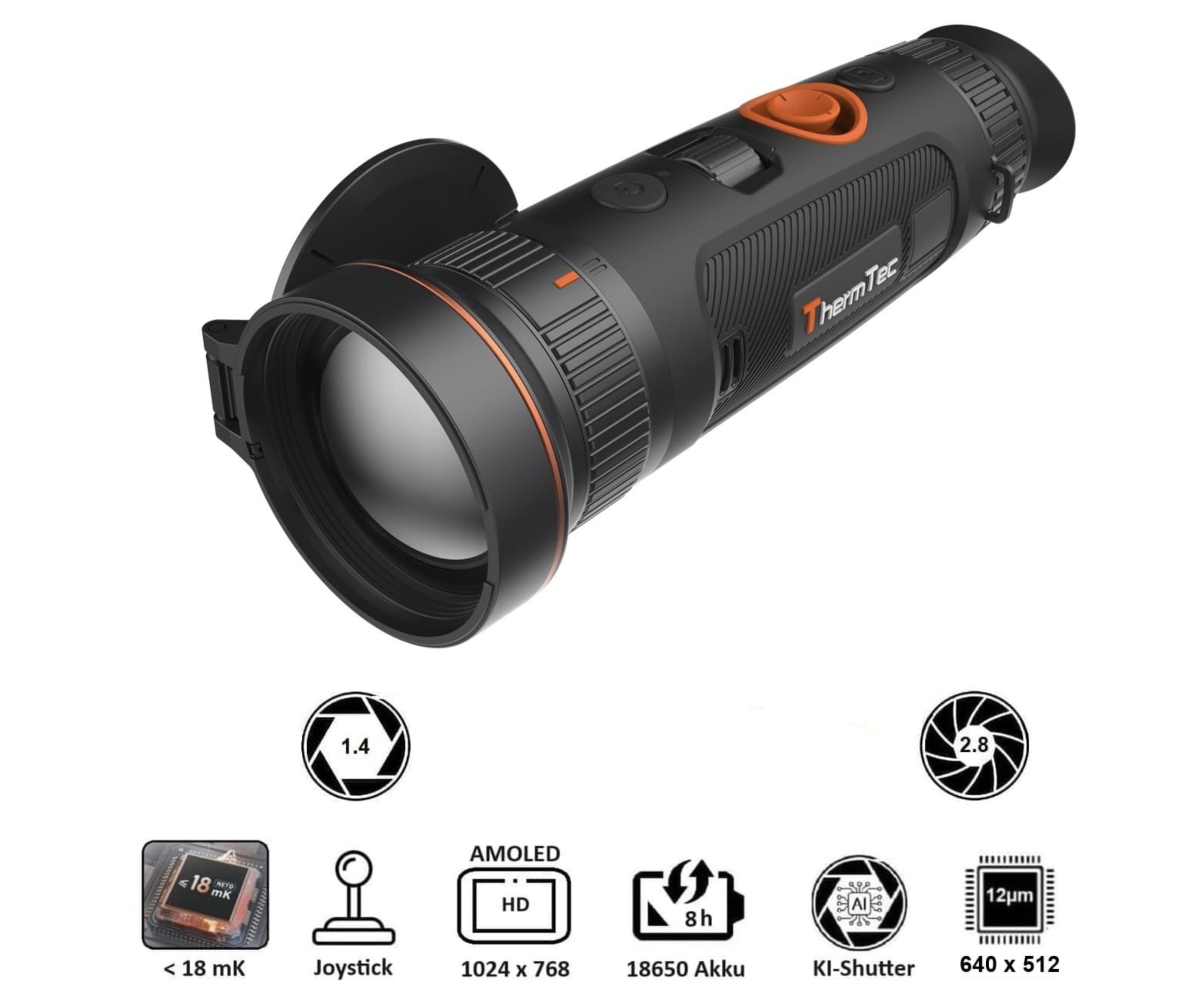 ThermTec WILD 650 D 25mm 50mm Linse 640 x 512 Pixel 30,6 m und 15,4 m Sehfeld